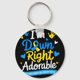 Down right adorable world down syndrome day 21st key ring