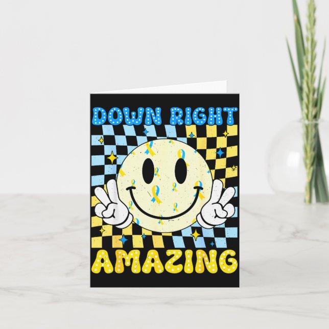 Down Right Amazing World Down Syndrome Awareness B Card (Front)