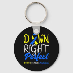 Down Right Perfect Down Syndrome Awareness Key Ring