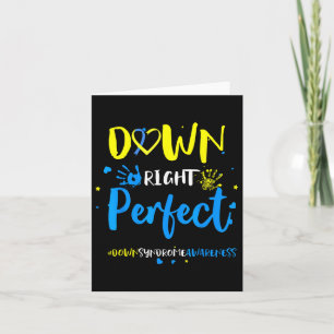 Down Right Perfect Down Syndrome Awareness Ribbon Card