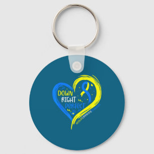 Down Right Perfect Syndrome Awareness Artwork Key Ring