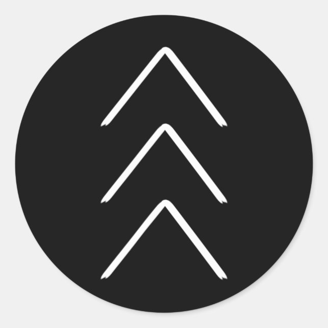 Down Syndrome Awareness 3 Arrow Support  Classic Round Sticker (Front)