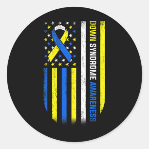 Down Syndrome Awareness 3 Classic Round Sticker