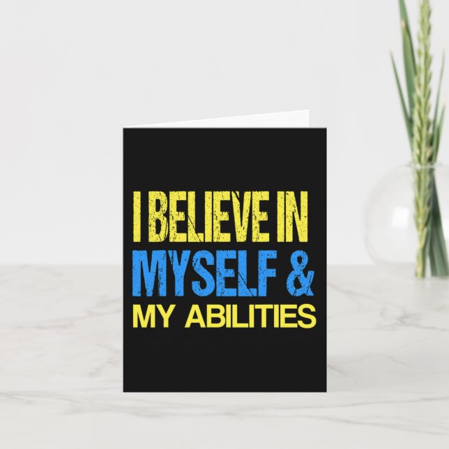 Down Syndrome Awareness ADHD Awareness Autism Spec Card (Front)