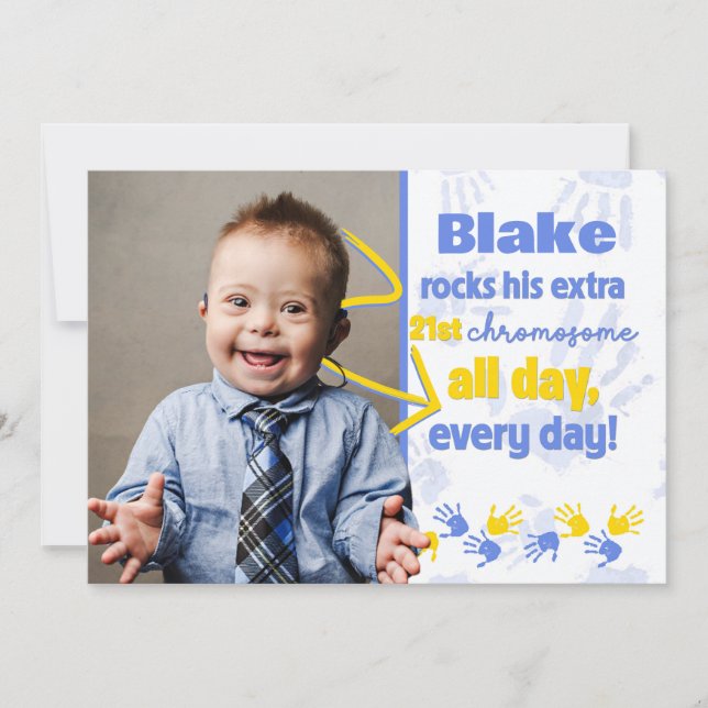 Down Syndrome Awareness Announcment Invitation (Front)