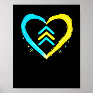 Down Syndrome Awareness Arrows Trisomy 21 T21 Poster