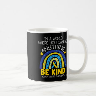 - Down Syndrome Awareness Blue Yellow Ribbon Coffee Mug