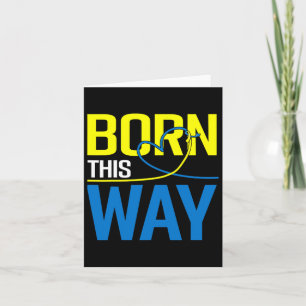 Down Syndrome Awareness Born Yellow Blue Ribbon Th Card