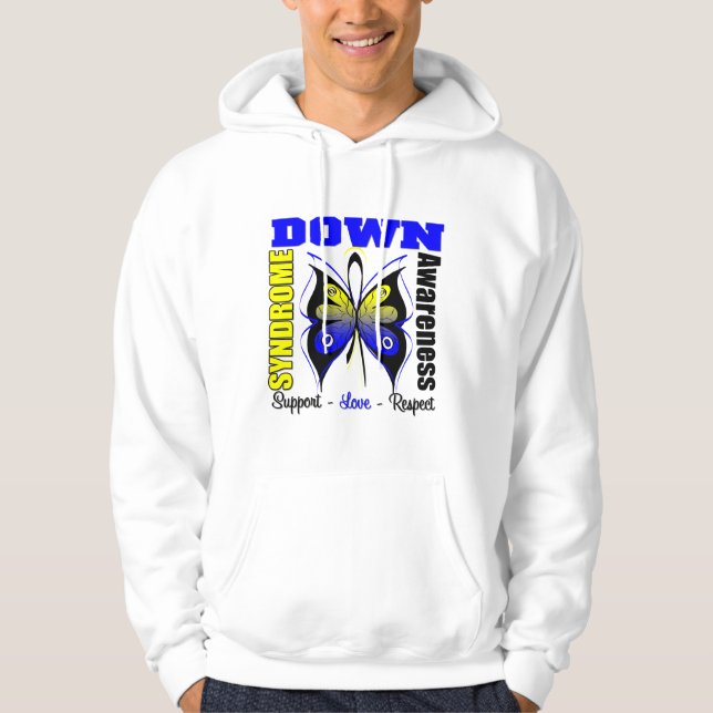 Down Syndrome Awareness Butterfly Hoodie (Front)