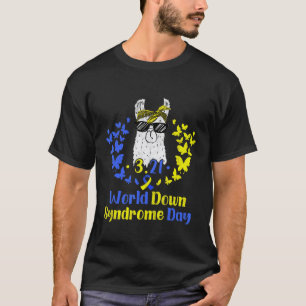 Down Syndrome Awareness Butterfly LLama 21 March S T-Shirt