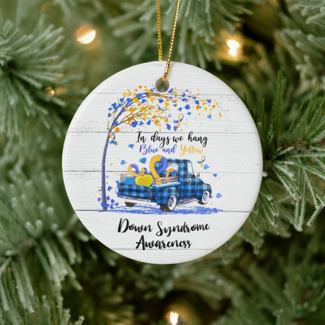 Down Syndrome Awareness  Ceramic Ornament (Tree)