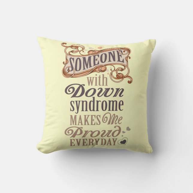 Down syndrome awareness cushion (Front)