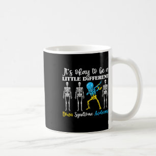 Down Syndrome Awareness Day Dabbing Kid Skeleton Coffee Mug