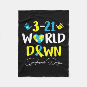 Down Syndrome Awareness Day Extra Chromosome Fleece Blanket