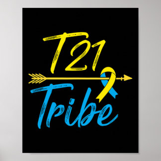Down Syndrome Awareness Day March 21 Tribe Arrow T Poster