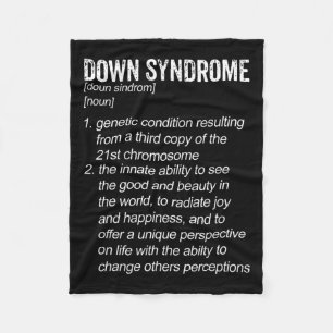 Down Syndrome Awareness Definition Fleece Blanket