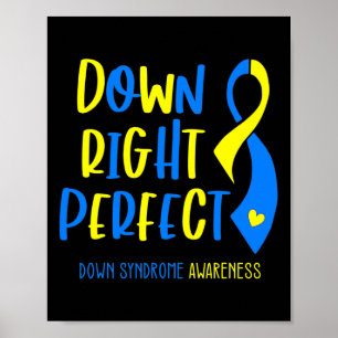 Down Syndrome Awareness Down Right Perfect Gift Poster