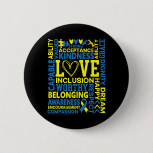 Down Syndrome Awareness Extra Chromosome Trisonomy 6 Cm Round Badge