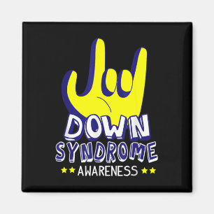 Down Syndrome Awareness I Love You ASL Hand Sign  Magnet