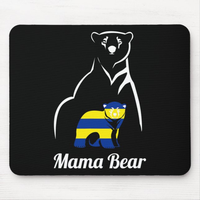 Down Syndrome Awareness Mama Bear Mum  Mouse Pad (Front)