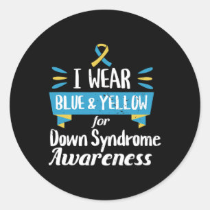 Down Syndrome Awareness Month Hope Vintage T21 Classic Round Sticker