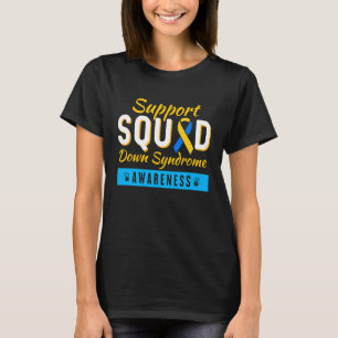 Down Syndrome Awareness Month Ribbon Support Squad T-Shirt