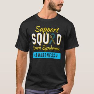 Down Syndrome Awareness Month Ribbon Support Squad T-Shirt