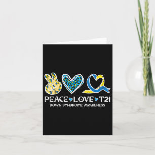 Down Syndrome Awareness Peace Love T21 Wdsd Women Card