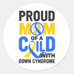 Down Syndrome Awareness Proud Mum Classic Round Sticker