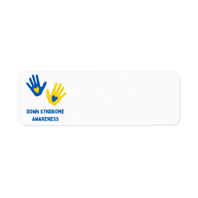 Down Syndrome Awareness Return Address Label (Front)
