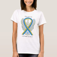 Down Syndrome Awareness Ribbon Angel Art T-Shirts