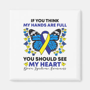 Down Syndrome Awareness Ribbon Butterfly Mum Sped Magnet