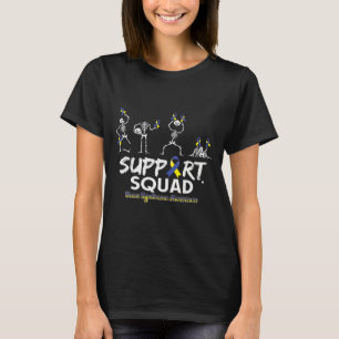 Down Syndrome Awareness Skeleton Support Squad Hal T-Shirt