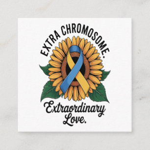 Down Syndrome Awareness Sunflower Enclosure Card