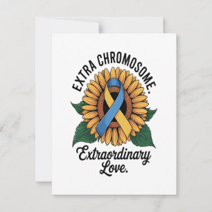 Down Syndrome Awareness Sunflower Holiday Card