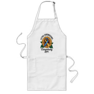 Down Syndrome Awareness Sunflower Long Apron