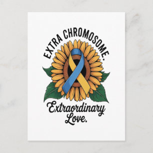 Down Syndrome Awareness Sunflower Postcard