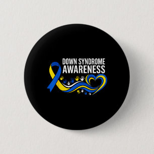 Down Syndrome Awareness Sunflower Ribbon Inclusion 6 Cm Round Badge