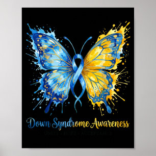 Down Syndrome Awareness Sunflower Ribbon Inclusion Poster