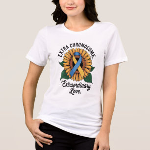 Down Syndrome Awareness Sunflower Tri-Blend Shirt