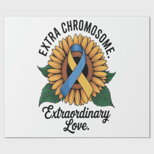 Down Syndrome Awareness Sunflower Wrapping Paper