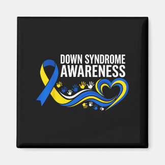 Down Syndrome Awareness Suower Ribbon Inclusion Magnet