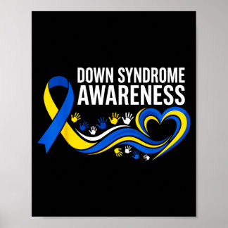 Down Syndrome Awareness Suower Ribbon Inclusion Poster