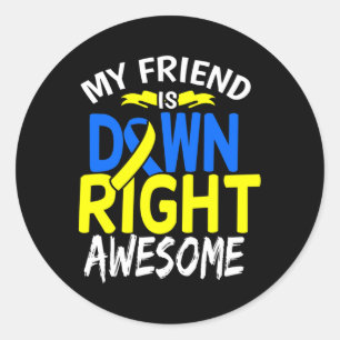 Down Syndrome Awareness T21 Day Women Kids 3 Classic Round Sticker
