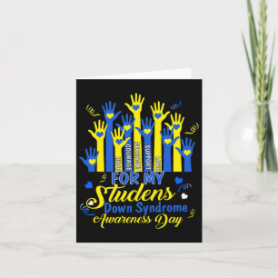 Down Syndrome Awareness T21 Day Women Teacher 1 Card