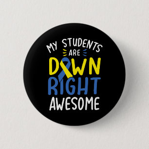 Down Syndrome Awareness T21 Day Women Teacher 6 Cm Round Badge