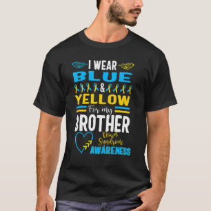 Down Syndrome Awareness T21 I Wear Blue Yellow For T-Shirt