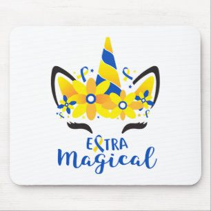 Down Syndrome Awareness Unicorn Girl Mum Extra Mag Mouse Pad