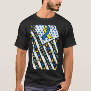 Down Syndrome Awareness Usa American Flag Men Wome T-Shirt