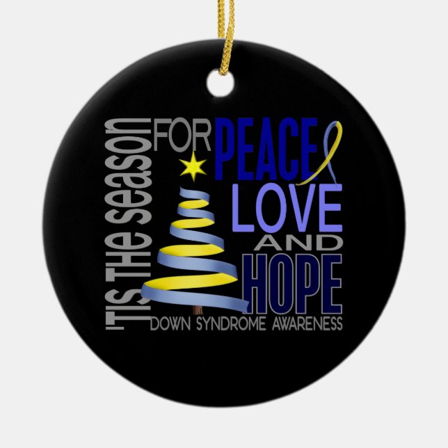 Down Syndrome Christmas 1 Ornaments (Front)